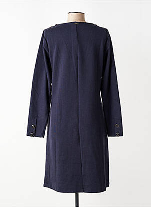 Robe mi-longue manches longues manches longues bleu AGATHE & LOUISE femme