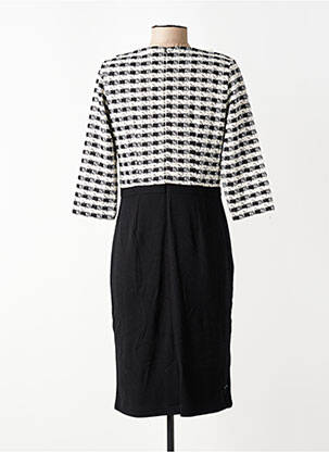 Robe mi-longue manches 3/4 manches 3/4 noir ALEXANDER & JACOB femme