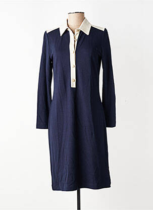 Robe mi-longue manches longues manches longues bleu ALEXANDER & JACOB femme