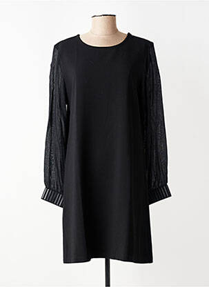 Robe courte manches longues manches longues noir SEMIOLOGY femme