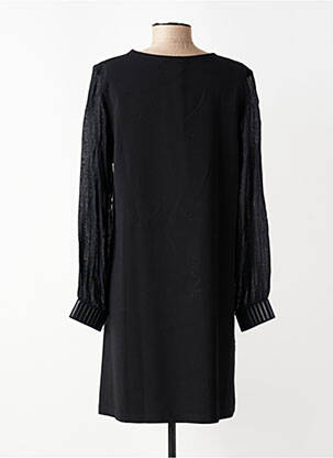 Robe courte manches longues manches longues noir SEMIOLOGY femme