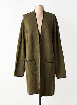 Gilet manches longues stretch vert MARINELLO femme