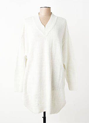 Pull tunique stretch manches longues beige MAT. femme