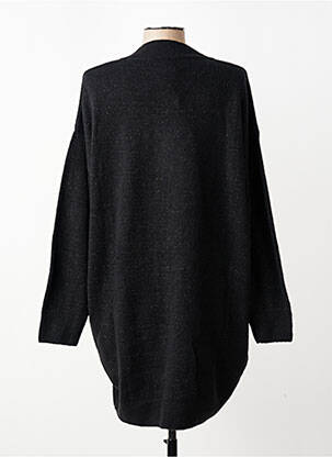 Pull tunique stretch manches longues noir MAT. femme