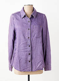 Chemisier coupe droite manches longues violet LA PETITE ETOILE femme