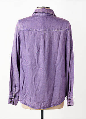 Chemisier coupe droite manches longues violet LA PETITE ETOILE femme