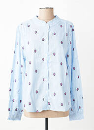 Chemisier col mao manches longues bleu LA PETITE ETOILE femme