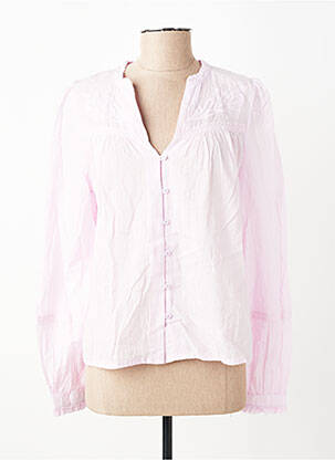 Chemisier coupe droite manches longues rose LA PETITE ETOILE femme