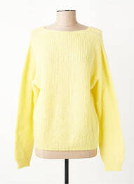 Pull col rond manches longues jaune IMPREVU femme