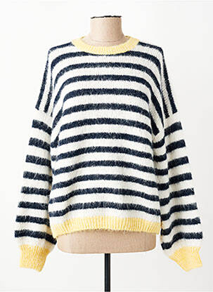 Pull resserrée sur le bas manches longues bleu LUK AP femme