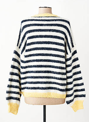 Pull resserrée sur le bas manches longues bleu LUK AP femme