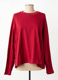 Sweat-shirt sérigraphie manches longues rouge ADORE femme