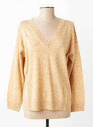 Pull coupe droite manches longues beige LA PETITE ETOILE femme