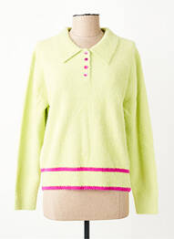Pull coupe droite manches longues vert ADORE femme