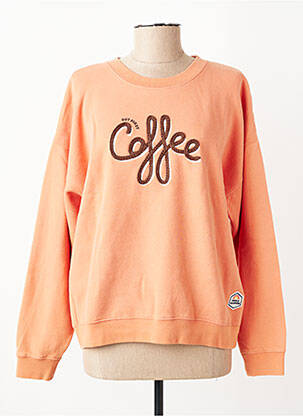 Sweat-shirt sérigraphie manches longues orange FRENCH DISORDER femme