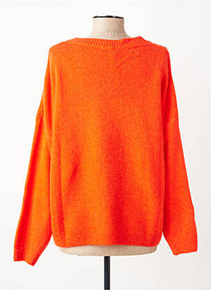 Pull resserrée sur le bas manches longues orange CHANCE femme