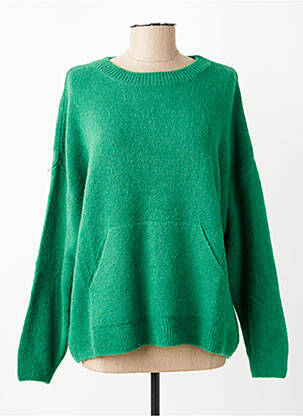 Pull resserrée sur le bas manches longues vert CHANCE femme