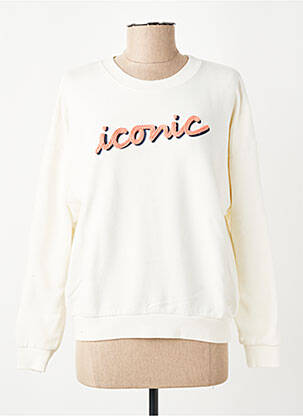 Sweat-shirt broderie manches longues beige FRENCH DISORDER femme