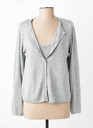 Twin-set col v gris LA PETITE ETOILE femme