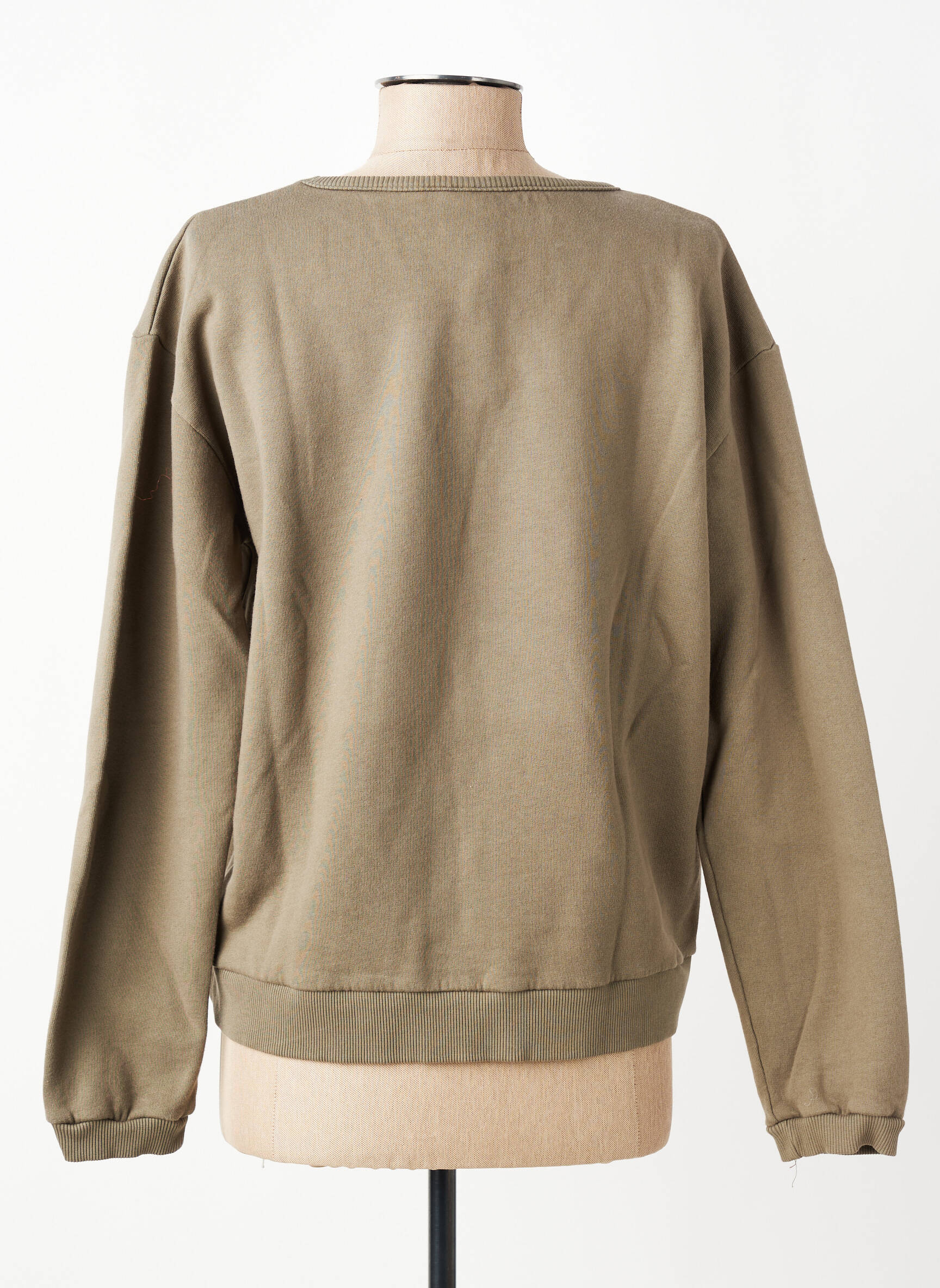 Sweat-shirt sérigraphie manches longues vert NINE femme
