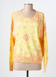 Pull stretch manches longues jaune ADORE femme