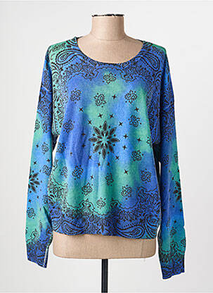 Pull stretch manches longues bleu ADORE femme