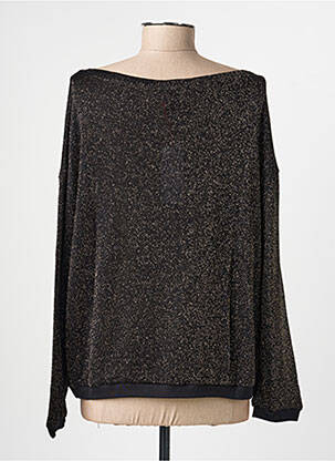 Top stretch manches longues noir NINE TEES femme