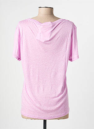 T-shirt col v manches courtes violet LA PETITE ETOILE femme