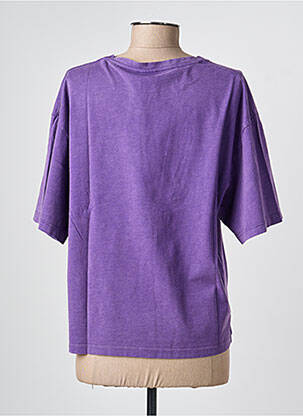 T-shirt sérigraphie manches courtes violet NINE TEES femme