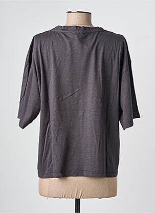 T-shirt sérigraphie manches courtes gris NINE TEES femme