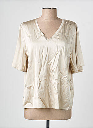 Top coupe fluide manches courtes beige MOS MOSH femme
