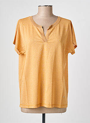 Top stretch manches courtes jaune MOS MOSH femme
