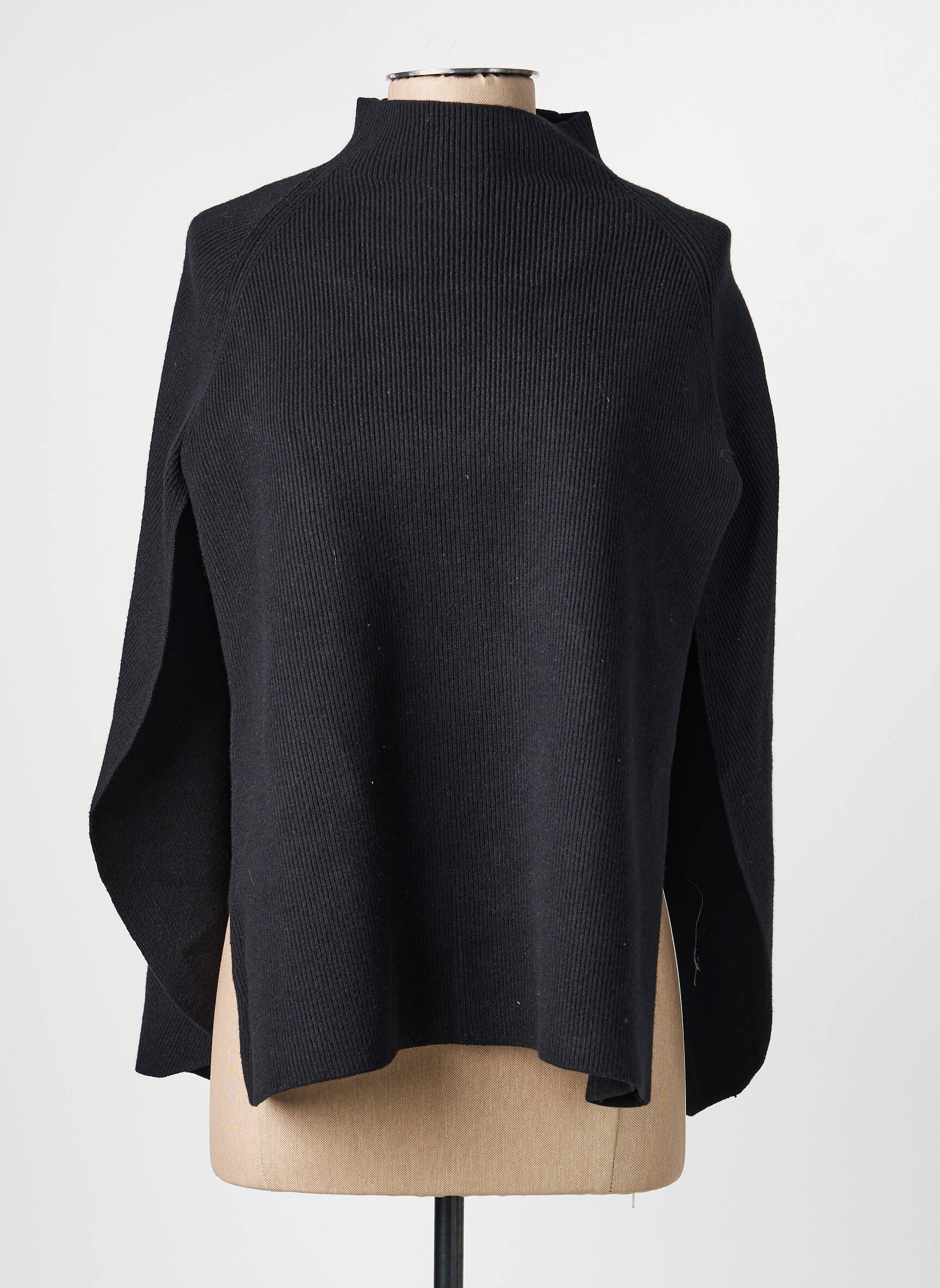 Pull coupe droite manches longues noir ADORE femme