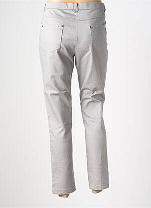 Pantalon 7/8 stretch taille normale gris CHRISTINE LAURE femme