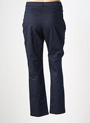 Pantalon slim tissage popeline taille normale bleu CHRISTINE LAURE femme