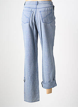 Pantalon droit tissage crêpe taille normale bleu QUATTRO femme