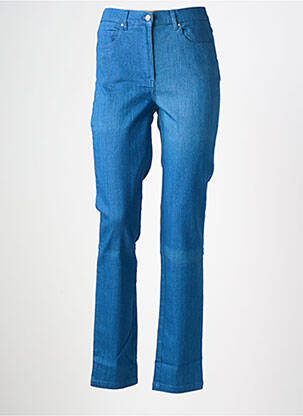 Jeans coupe slim stretch taille haute bleu KARTING femme