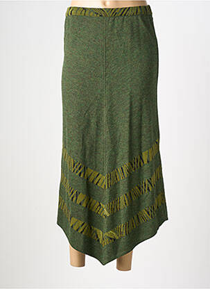 Jupe longue coupe asymétrique vert JEAN GIRARD femme