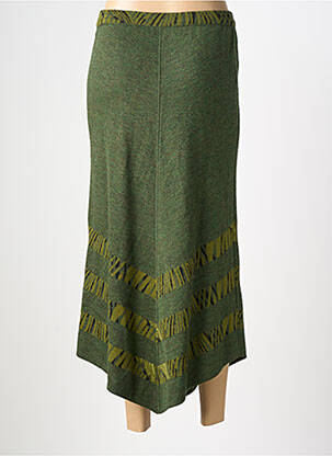 Jupe longue coupe asymétrique vert JEAN GIRARD femme