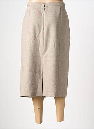 Jupe mi-longue taille à pinces marron PAUPORTÉ femme