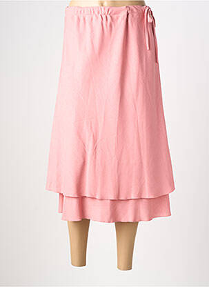 Jupe mi-longue coupe évasée rose PRUNELLE femme