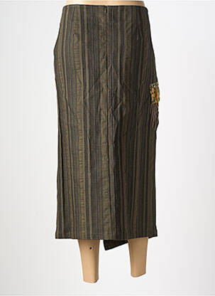 Jupe longue coupe asymétrique vert PAUSE CAFE femme