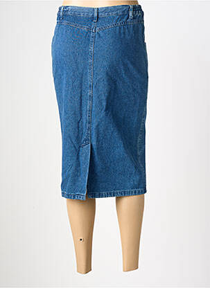 Jupe mi-longue stretch bleu CLAUDIA GIL femme