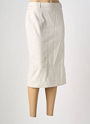 Jupe mi-longue coupe droite beige PAUPORTÉ femme