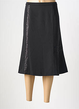 Jupe mi-longue coupe évasée noir PAUPORTÉ femme