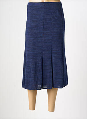 Jupe mi-longue coupe évasée bleu FINNKARELIA femme