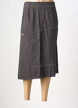 Jupe mi-longue taille normale gris UN POINT C EST TOUT femme