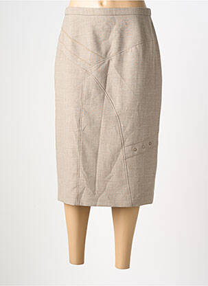 Jupe mi-longue taille à pinces vert PAUPORTÉ femme