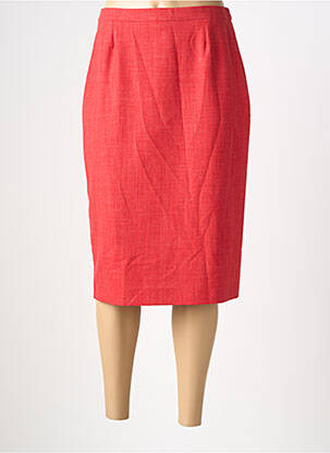 Jupe mi-longue taille à pinces rouge PAUPORTÉ femme