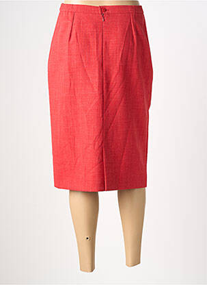 Jupe mi-longue taille à pinces rouge PAUPORTÉ femme